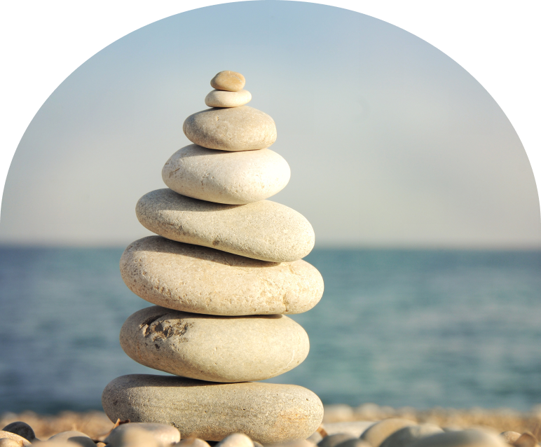 Rock tower with ocean backdrop